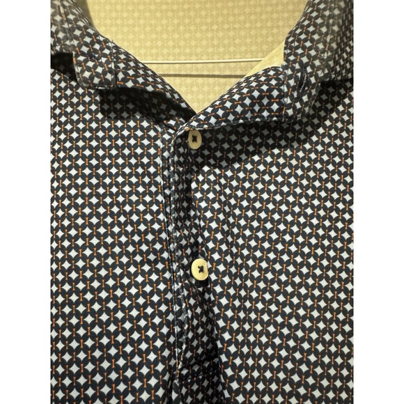 Turtleson‎ Men's Golf Polo Shirt Princeton University Orange Blue Diamonds 2XL - Picture 2 of 10